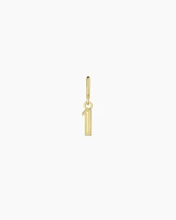 gorjana Varsity Numbers Parker Charm 18k Gold Plated Fashion