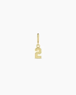 gorjana Varsity Numbers Parker Charm 18k Gold Plated Fashion