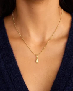 gorjana Varsity Parker Charm 18k Gold Plated New