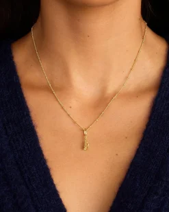 gorjana Varsity Parker Charm 18k Gold Plated New