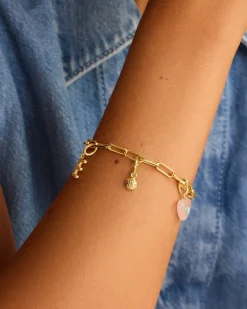 gorjana Varsity Parker Charm 18k Gold Plated New