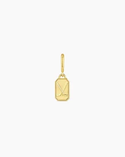 gorjana Varsity Parker Charm 18k Gold Plated New