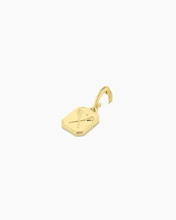 gorjana Varsity Parker Charm 18k Gold Plated New
