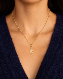 gorjana Varsity Parker Charm 18k Gold Plated New