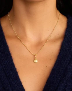 gorjana Varsity Parker Charm 18k Gold Plated New