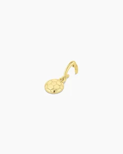 gorjana Varsity Parker Charm 18k Gold Plated New