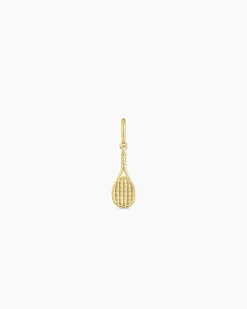 gorjana Varsity Parker Charm 18k Gold Plated New
