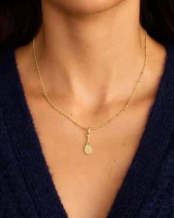 gorjana Varsity Parker Charm 18k Gold Plated New