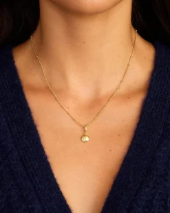 gorjana Varsity Parker Charm 18k Gold Plated New