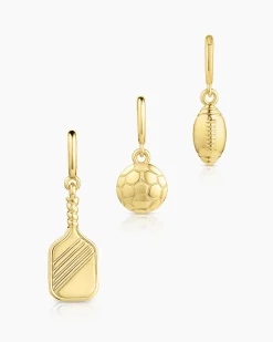 gorjana Varsity Parker Charm 18k Gold Plated New