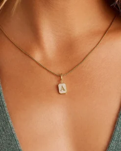 gorjana Vintage Alphabet Parker Charm 18k Gold Plated New