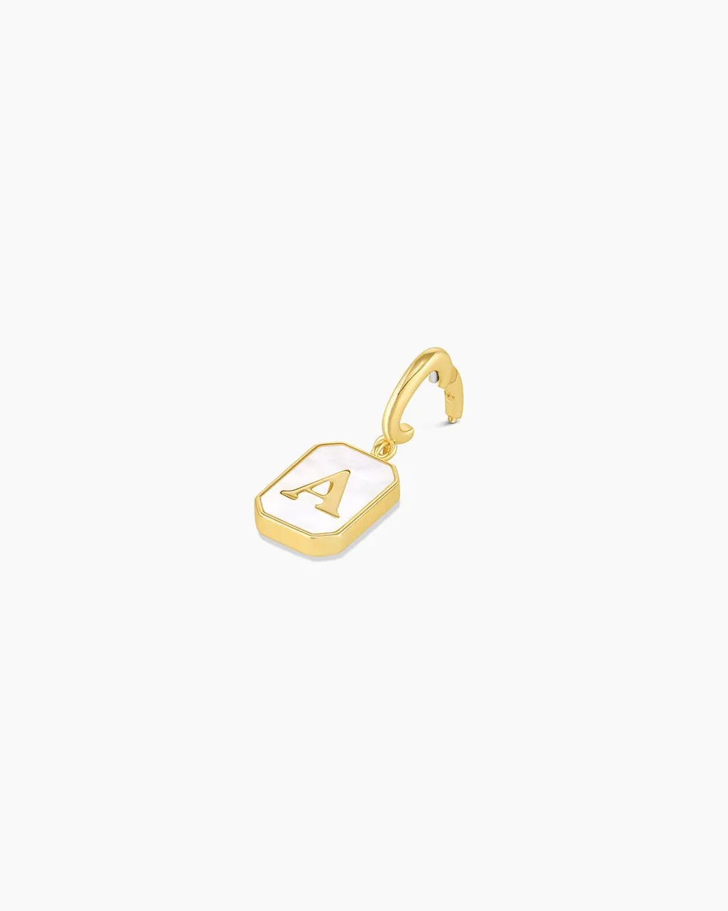 gorjana Vintage Alphabet Parker Charm 18k Gold Plated New