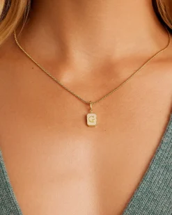gorjana Vintage Alphabet Parker Charm 18k Gold Plated New