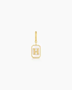gorjana Vintage Alphabet Parker Charm 18k Gold Plated New