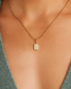 gorjana Vintage Alphabet Parker Charm 18k Gold Plated New