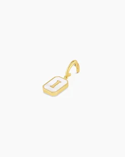 gorjana Vintage Alphabet Parker Charm 18k Gold Plated New
