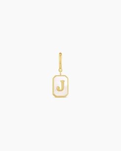 gorjana Vintage Alphabet Parker Charm 18k Gold Plated New