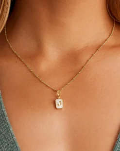 gorjana Vintage Alphabet Parker Charm 18k Gold Plated New