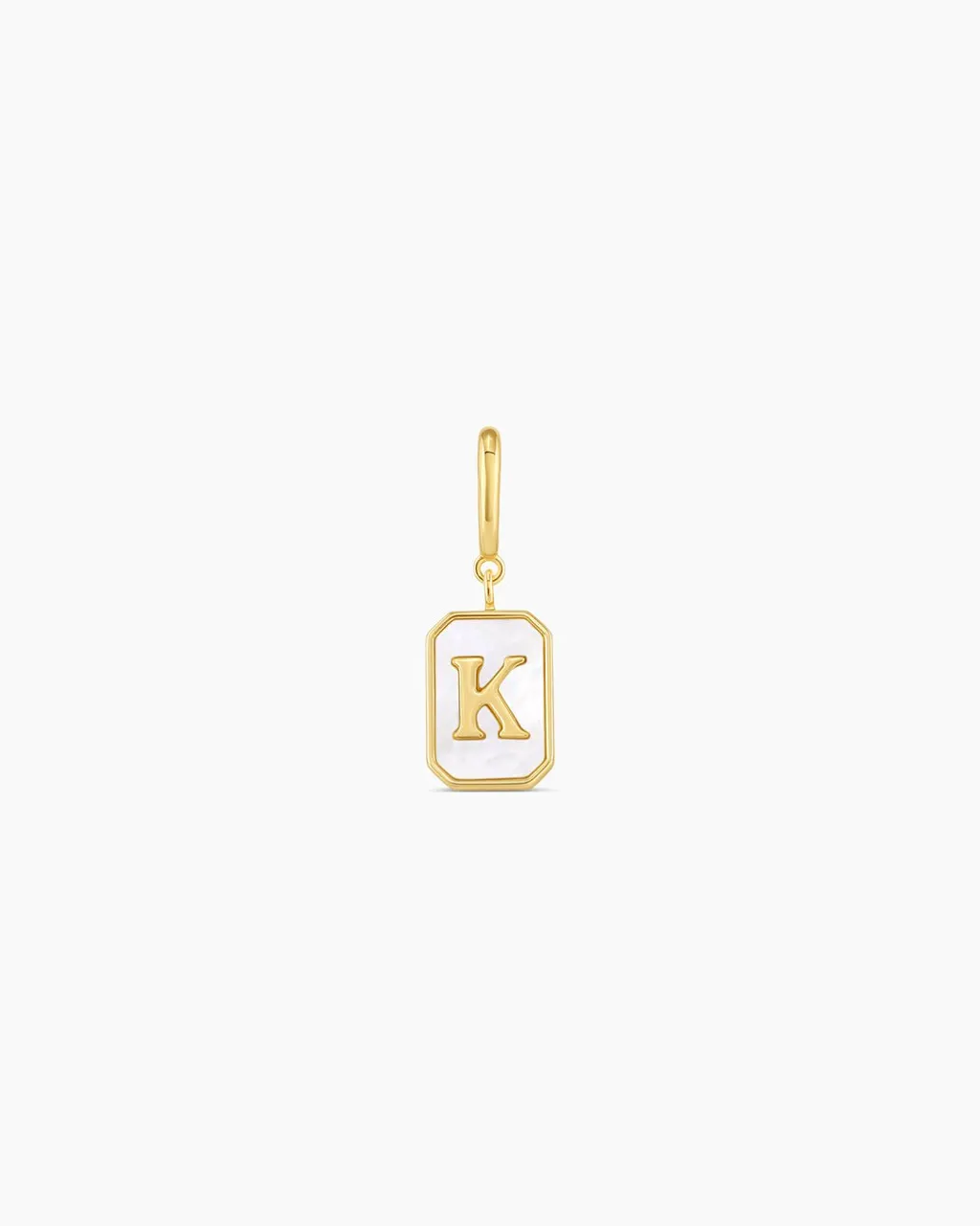 gorjana Vintage Alphabet Parker Charm 18k Gold Plated New