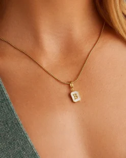 gorjana Vintage Alphabet Parker Charm 18k Gold Plated New