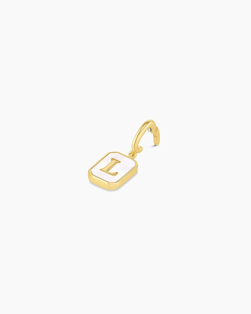 gorjana Vintage Alphabet Parker Charm 18k Gold Plated New