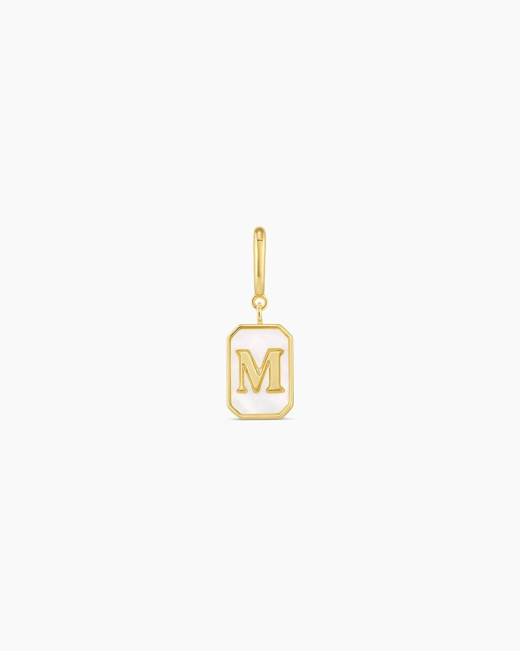 gorjana Vintage Alphabet Parker Charm 18k Gold Plated New