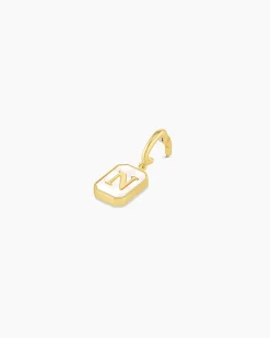 gorjana Vintage Alphabet Parker Charm 18k Gold Plated New