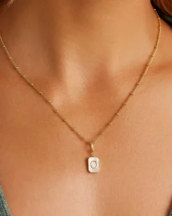 gorjana Vintage Alphabet Parker Charm 18k Gold Plated New