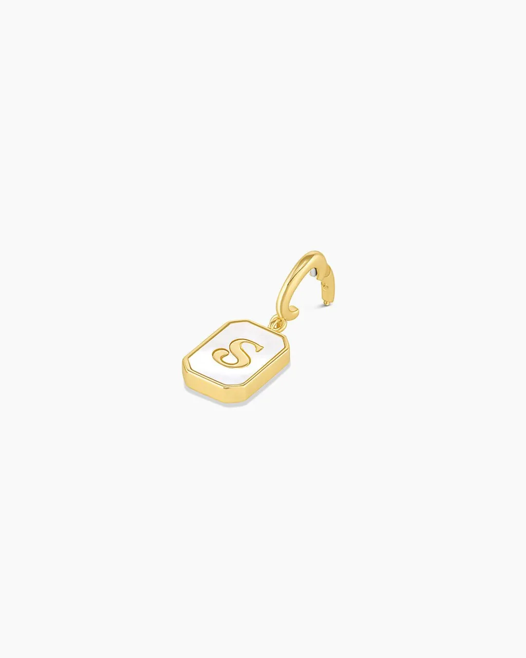 gorjana Vintage Alphabet Parker Charm 18k Gold Plated New
