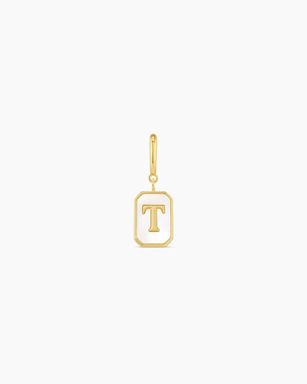 gorjana Vintage Alphabet Parker Charm 18k Gold Plated New