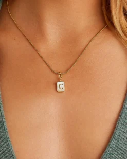gorjana Vintage Alphabet Parker Charm 18k Gold Plated New