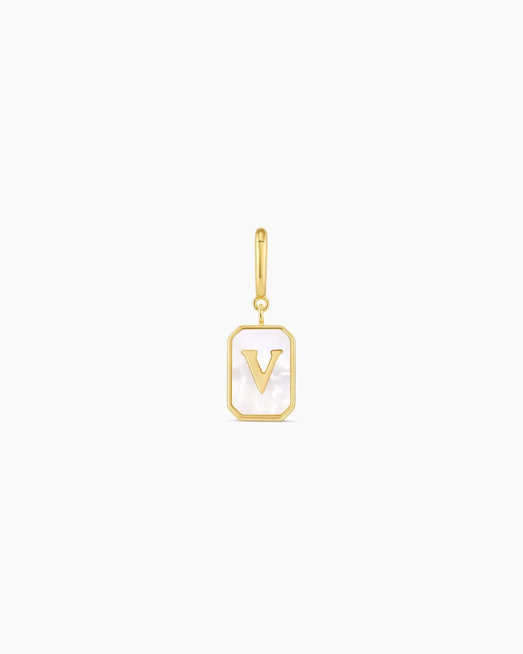 gorjana Vintage Alphabet Parker Charm 18k Gold Plated New