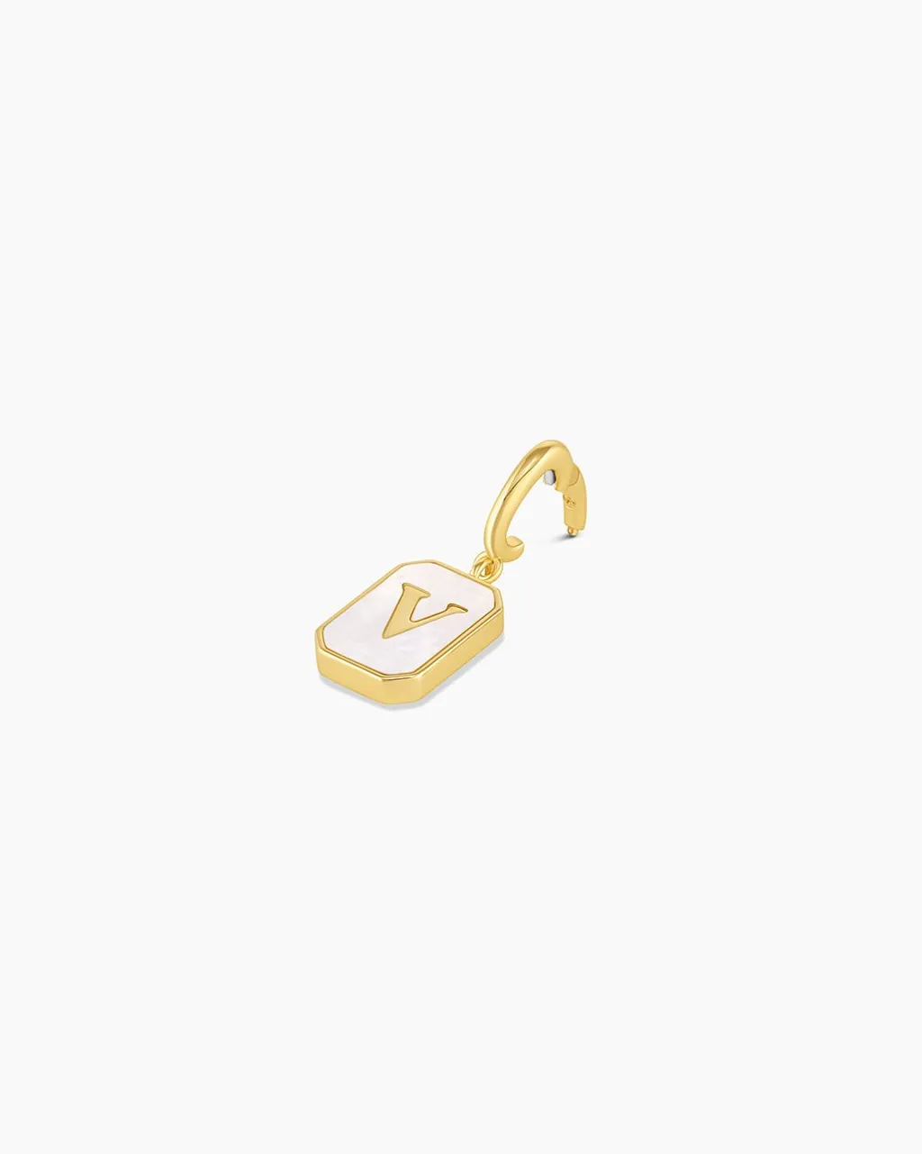 gorjana Vintage Alphabet Parker Charm 18k Gold Plated New