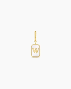 gorjana Vintage Alphabet Parker Charm 18k Gold Plated New