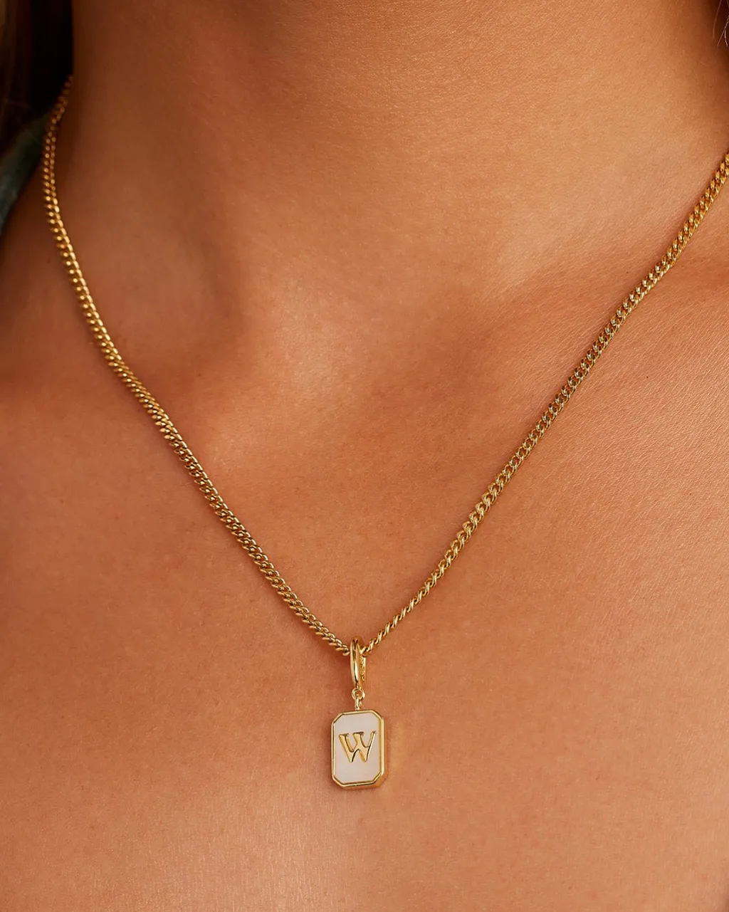 gorjana Vintage Alphabet Parker Charm 18k Gold Plated New