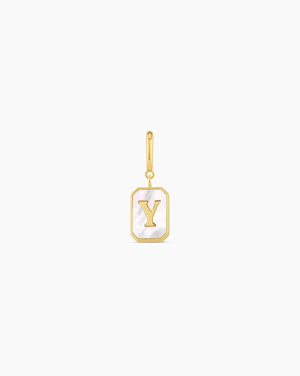 gorjana Vintage Alphabet Parker Charm 18k Gold Plated New