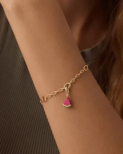 gorjana Watermelon Parker Charm 18k Gold Plated Fashion
