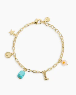 gorjana Western Mini Charm Bracelet 18k Gold Plated Outlet