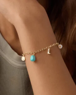 gorjana Western Mini Charm Bracelet 18k Gold Plated Outlet