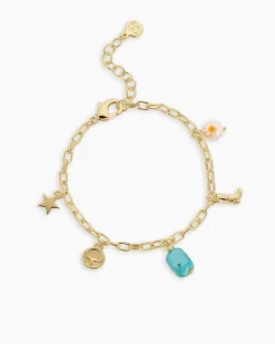 gorjana Western Mini Charm Bracelet 18k Gold Plated Outlet