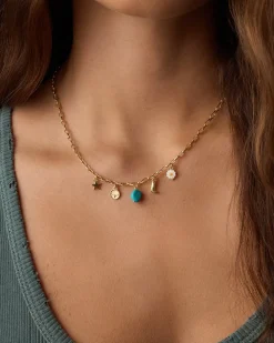 gorjana Western Mini Charm Necklace 18k Gold Plated Sale