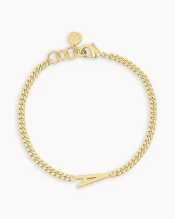 gorjana Wilder Alphabet Bracelet 18k Gold Plated Discount