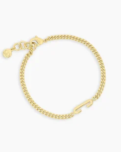 gorjana Wilder Alphabet Bracelet 18k Gold Plated Discount