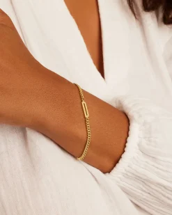 gorjana Wilder Alphabet Bracelet 18k Gold Plated Discount
