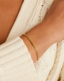 gorjana Wilder Alphabet Bracelet 18k Gold Plated Discount