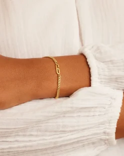gorjana Wilder Alphabet Bracelet 18k Gold Plated Discount