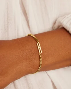 gorjana Wilder Alphabet Bracelet 18k Gold Plated Discount