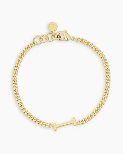 gorjana Wilder Alphabet Bracelet 18k Gold Plated Discount