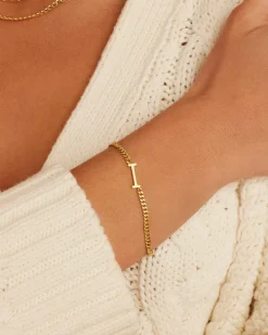 gorjana Wilder Alphabet Bracelet 18k Gold Plated Discount