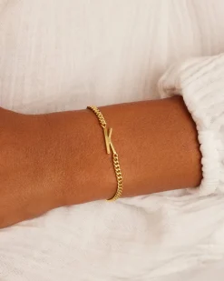 gorjana Wilder Alphabet Bracelet 18k Gold Plated Discount